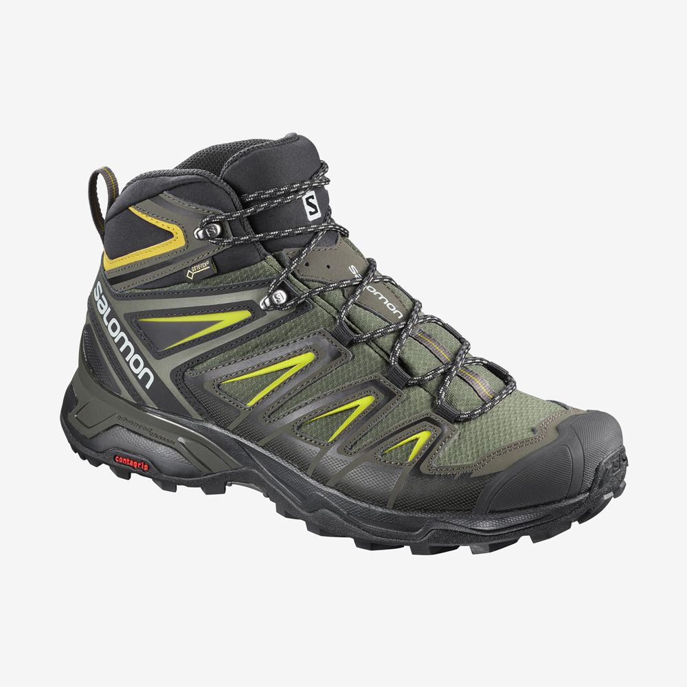 Bottes De Randonnée Salomon Homme Multicolore - Salomon X ULTRA 3 WIDE MID GORE-TEX - France (9536-J